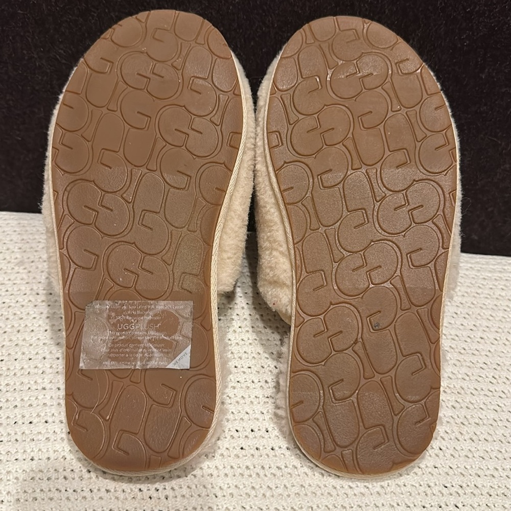 UGG Soft Cream Shearling Slippers - Picture 6 of 8